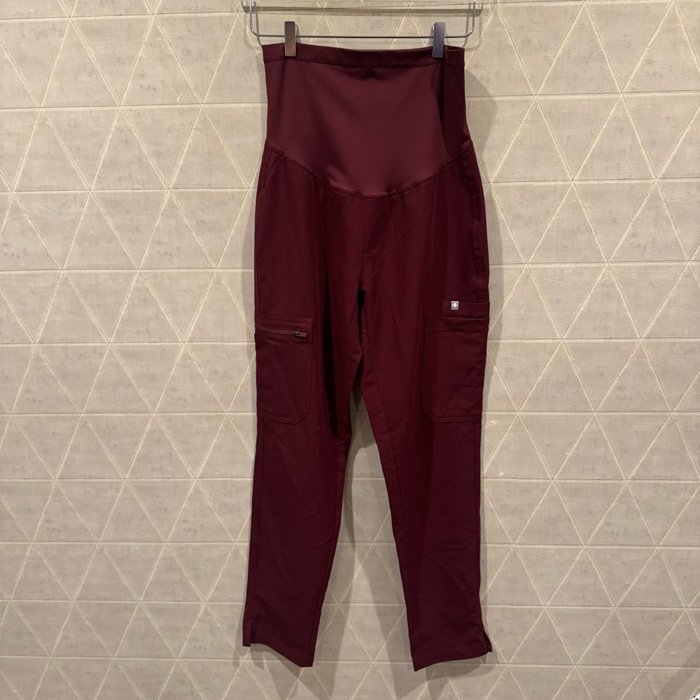 Figs Women's Track Pants in Burgundy